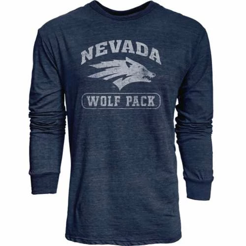 Best reviews of π College π Shirts Blue 84 Nevada Wolf Pack Quickslant Long Sleeve π Shirt π