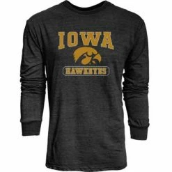 New ❤️ College 👕 Shirts Blue 84 Iowa Hawkeyes Quick Slant Long Sleeve 👕 Shirt 😍