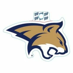 Cheapest 👍 College Stickers & Decals Blue 84 Montana State Bobcats Jr Mascot Logo Sticker 😀