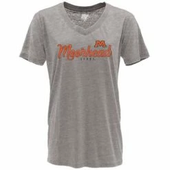 Cheap ⌛ High School 👕 Shirts Blue 84 👩 Women's Moorhead Spuds Flipbash T-Shirt ✨