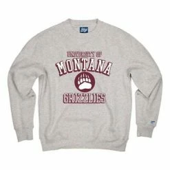 Cheapest 💯 College Hoodies & Sweatshirts Blue 84 Montana Grizzlies Chuffle Crewneck Sweatshirt 🔔