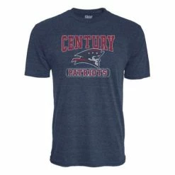 Discount ⌛ High School 👚 Shirts Blue 84 Bismarck Century Patriots Quick Slant T-Shirt 👏