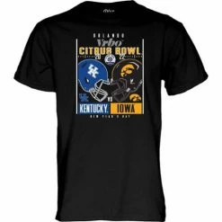 Wholesale ❤️ College 👚 Shirts Blue 84 Kids' Iowa Hawkeyes Citrus Bowl Duel Helmet T-Shirt 🌟