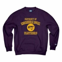New 🥰 College Hoodies & Sweatshirts Blue 84 Northern Iowa Panthers Chuffle Crewneck Sweatshirt 😍