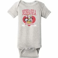 Deals ✔️ College Sets & Bodysuits Blue 84 Baby Nebraska Cornhuskers Disney Heart Onesie 🧨