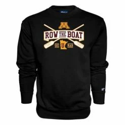 Best Sale 👏 College Hoodies & Sweatshirts Blue 84 Minnesota Golden Gophers Row The Boat Paddle Crewneck Sweatshirt 👍