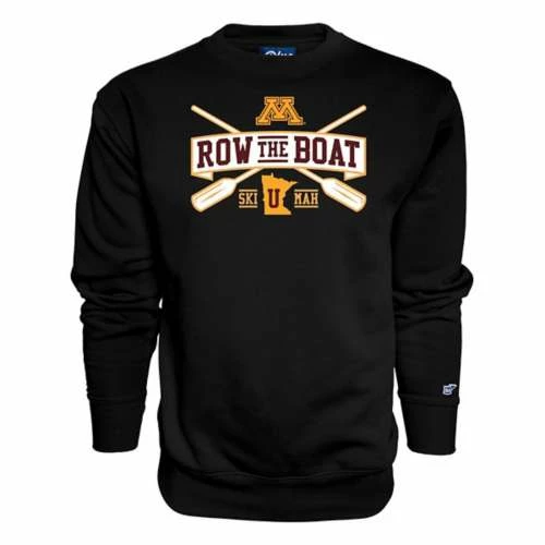 Best Sale 👏 College Hoodies & Sweatshirts Blue 84 Minnesota Golden Gophers Row The Boat Paddle Crewneck Sweatshirt 👍