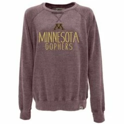 Flash Sale ⭐ College Hoodies & Sweatshirts Blue 84 👩 Women's Minnesota Golden Gophers Whammy Crewneck Sweatshirt 🥰