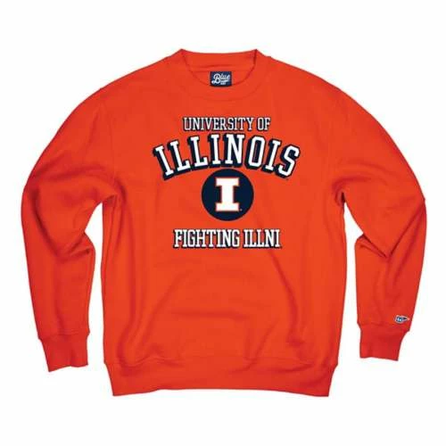 Promo ๐งจ College Hoodies & Sweatshirts Blue 84 Illinois Fighting Illini Chuffle Crewneck Sweatshirt ๐คฉ