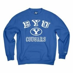 Best reviews of 😉 College Hoodies & Sweatshirts Blue 84 BYU Cougars Chuffle Crewneck Sweatshirt ✨