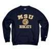 Best Sale 🔔 College Hoodies & Sweatshirts Blue 84 Montana State Bobcats Chuffle Crewneck Sweatshirt ✨