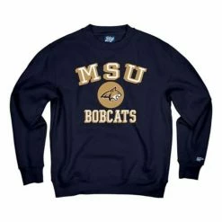 Best Sale 🔔 College Hoodies & Sweatshirts Blue 84 Montana State Bobcats Chuffle Crewneck Sweatshirt ✨