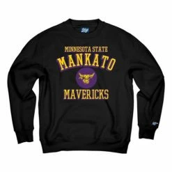 Cheapest 🎉 College Hoodies & Sweatshirts Blue 84 Minnesota State Mavericks Chuffle Crewneck Sweatshirt 👍