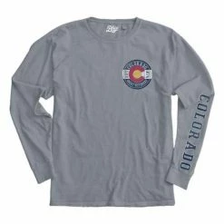 Flash Sale 🌟 Shirts Blue 84 Colorado Grey Outdoors Long Sleeve T-Shirt 🧨