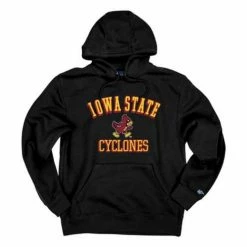 Hot Sale 🔔 College Hoodies & Sweatshirts Blue 84 Iowa State Cyclones Black Chuffle Hoodie 🛒