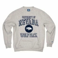 Cheapest 💯 College Hoodies & Sweatshirts Blue 84 Nevada Wolf Pack Chuffle Crewneck Sweatshirt 🌟