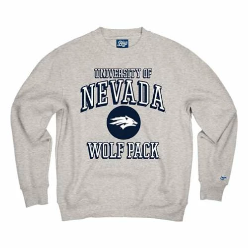Cheapest ๐ฏ College Hoodies & Sweatshirts Blue 84 Nevada Wolf Pack Chuffle Crewneck Sweatshirt ๐